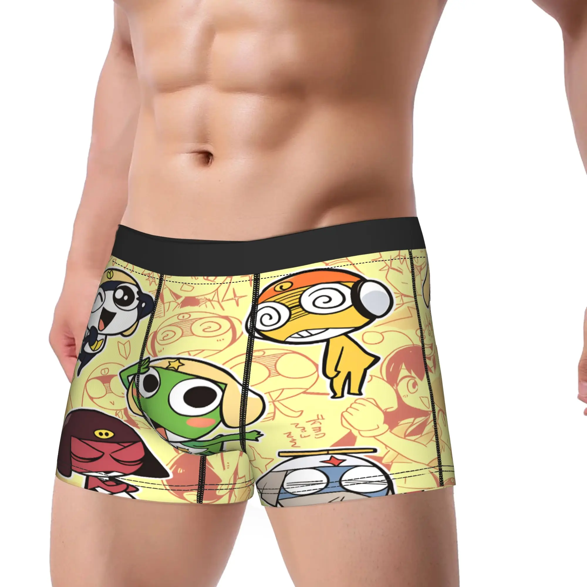 Keroros Gunsous Frog Underwear  Custom Boxer Shorts Quality Male Panties Novelty Boxer Brief Gift Idea