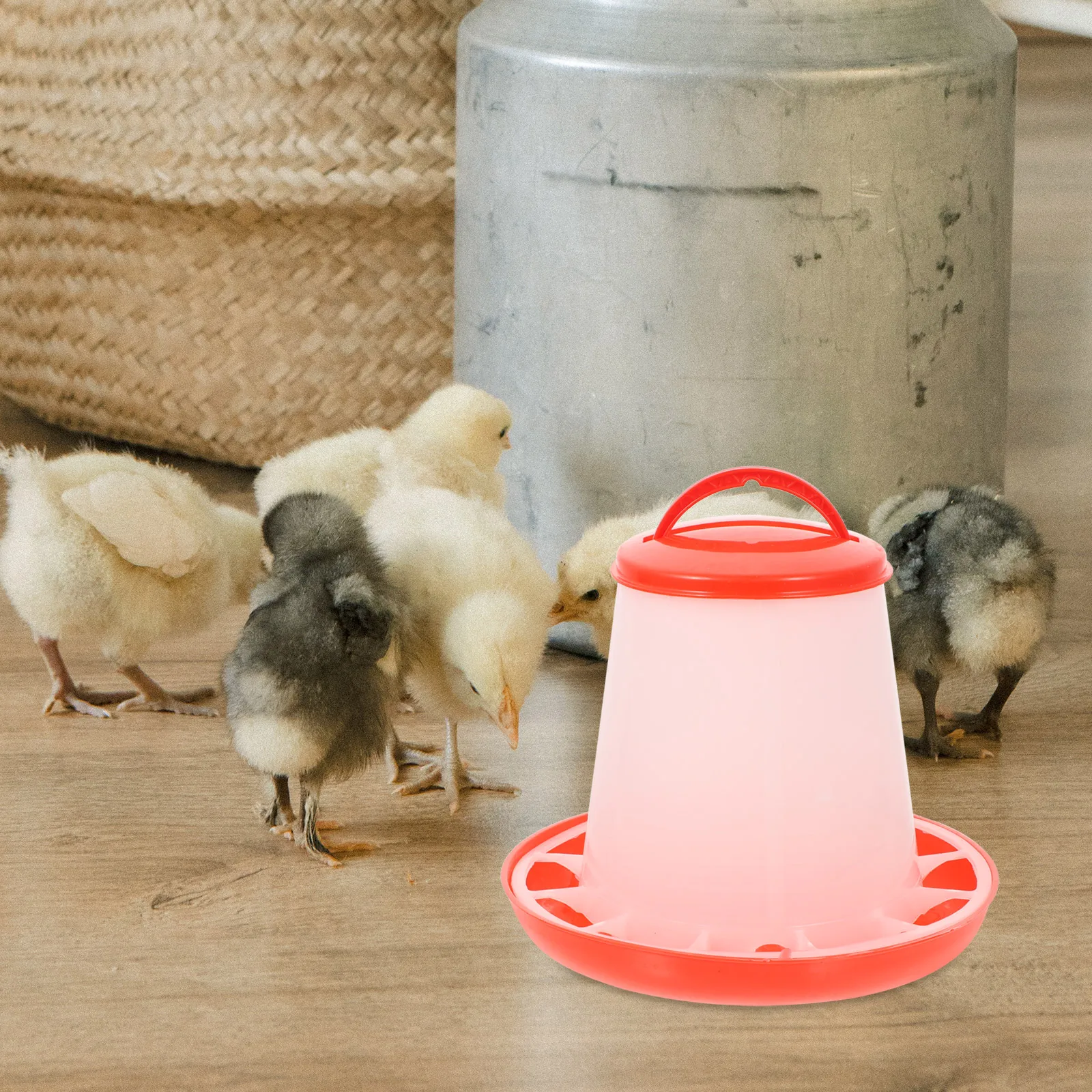 

4pcs Automatic Feeder For Chicken Poultry Food Container Anti-Spatter Design Easy Clean Wet Dry Feed Compatible Plastic Poultry
