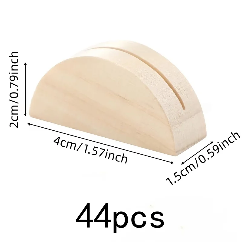 44 pcs Table Place Card Holders Stable Flat Bottom, designed for Wedding Table Settings, Smooth Polished Surface