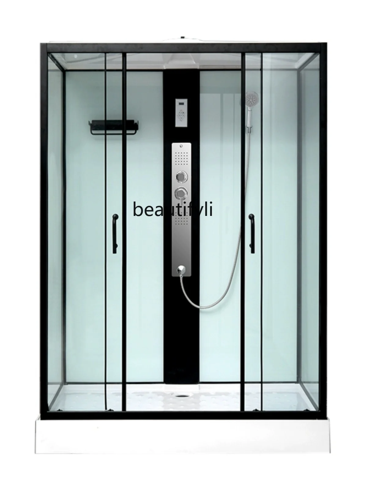 

Modern Light Luxury Overall Shower Room Partition Rectangular Glass Bathroom Home Small Apartment Integrated Bath F56