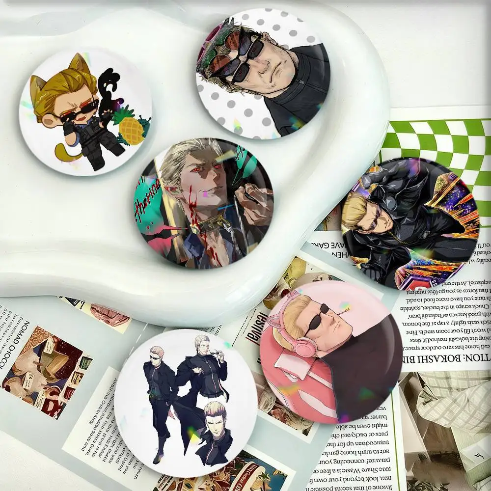 

GAME A-Albert Wesker Badges 25 32 44 58 75 mm Round Fans Collect Friends Gifts Brooch Souvenir
