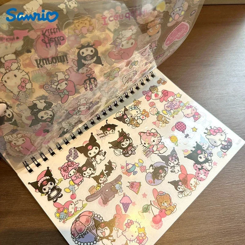 New sanrio sticker book for children cartoon my melody kuromi Guka book Hello Kitty cute girl Gift Kawaii hand ledger wholesale