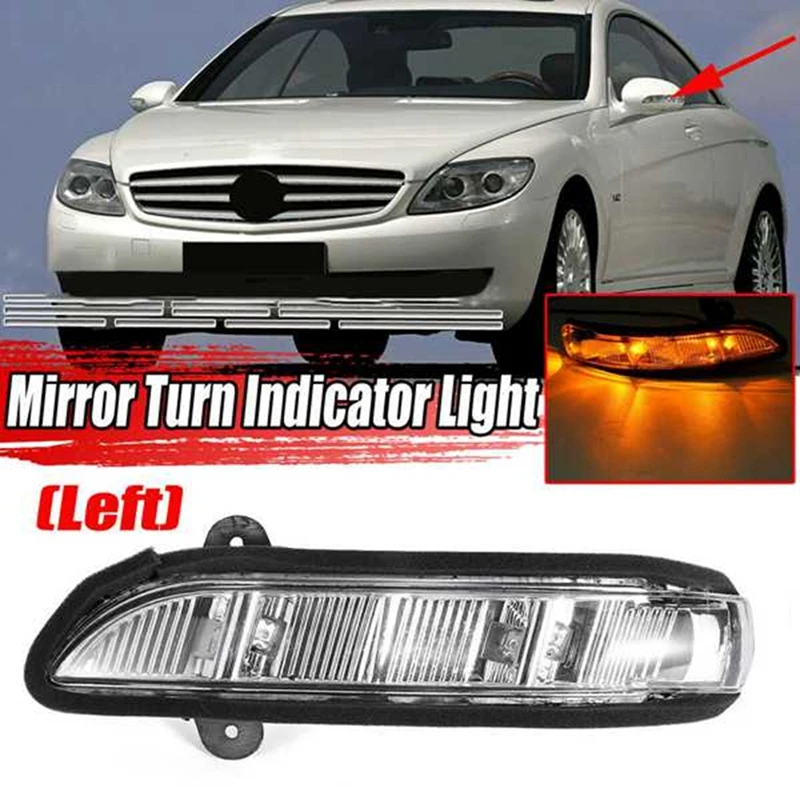 Lampu sinyal Repeater spion untuk Mercedes Benz W211 W221 W219 2007-2011 E320 E350, lampu sein dipasang cermin