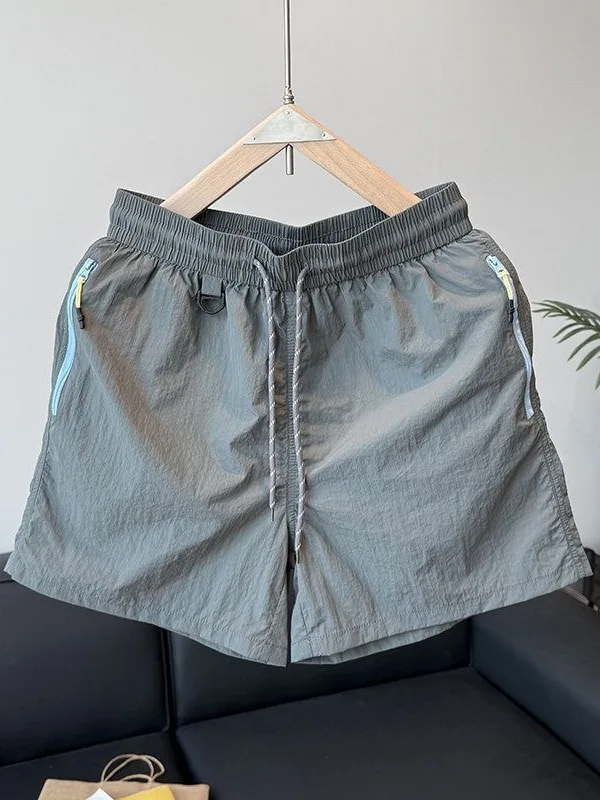 Outdoor Lightweight Quick Dry Workwear Shorts Men Summer Dopaamine Sports Five-Quarter Pants Beach Shorts Water-Resistant