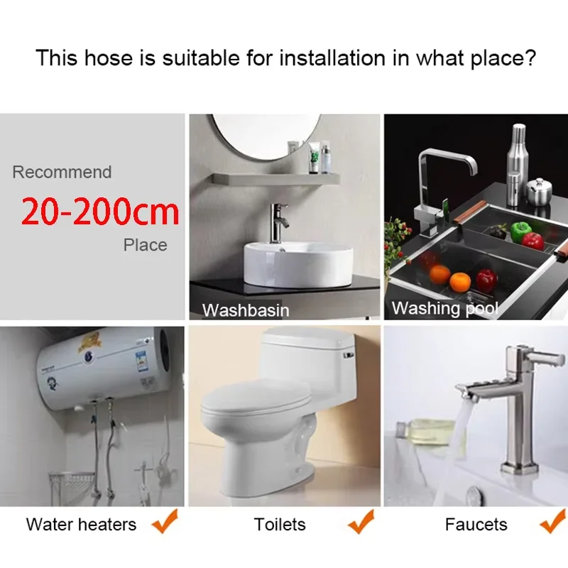 Unilateral articulated elbow 304 stainless steel braided hose water heater toilet angle valve faucet hot cold water inlet pipe