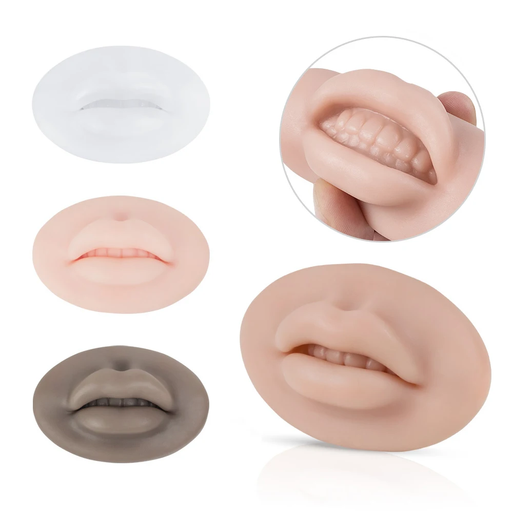 

1PC 5D Microblading Lips Practice Skin Blank Reusable Silicone Training Tattoo Permanent Makeup PMU Beginner Fake Skin