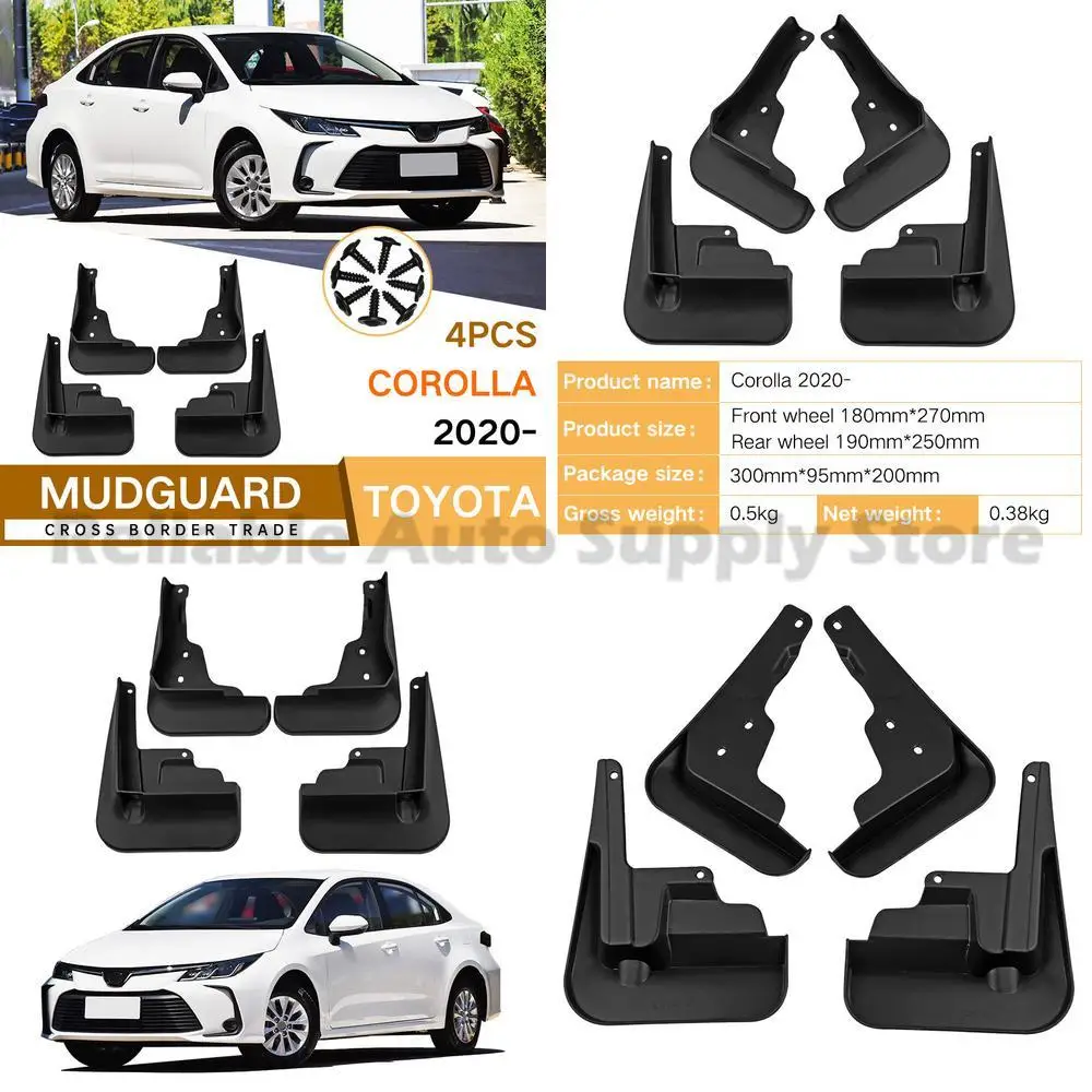 

For Toyota Corolla 2020-2025 Mudflaps Fender Flares Front Rear Auto Accessories Premium Quality Durable Design