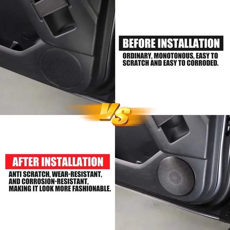 

Stainless Steel Black For Haval H9 2024-2025+ Car door horn mesh cover decorative sticker car interior protection accessories