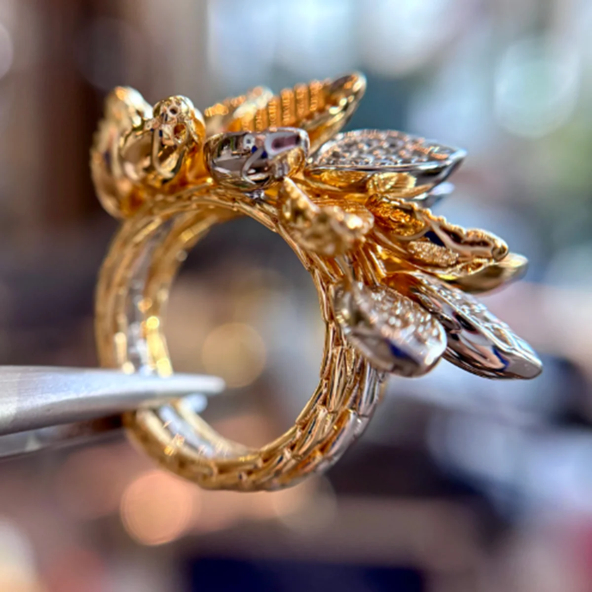 

Новое модное итальянское кольцо с гравировкой в виде леопарда и кофейных зерен, позолоченное настоящим 18-каратным золотом, роскошное медное украшение для вечеринок, оптом