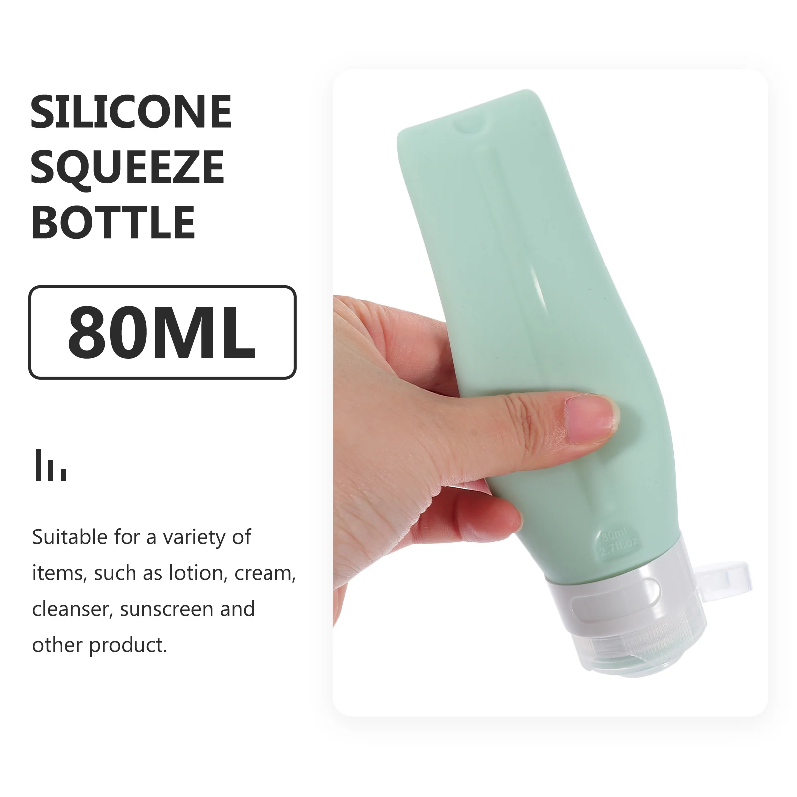 

4pcs Bottles Leak-Proof Refillable Silicone Dispensers Shampoo Body Wash Portable Storage Outdoor