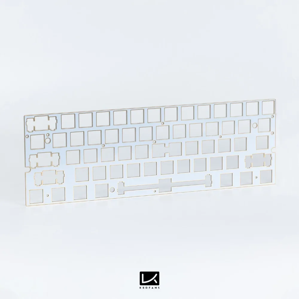 KBDfans Wooting60he V1 V2 Keyboard Plate Steel Plate Satellite Shaft Forged Carbon Fiber FR4 Black Gold Keyboard Accessory Gamer