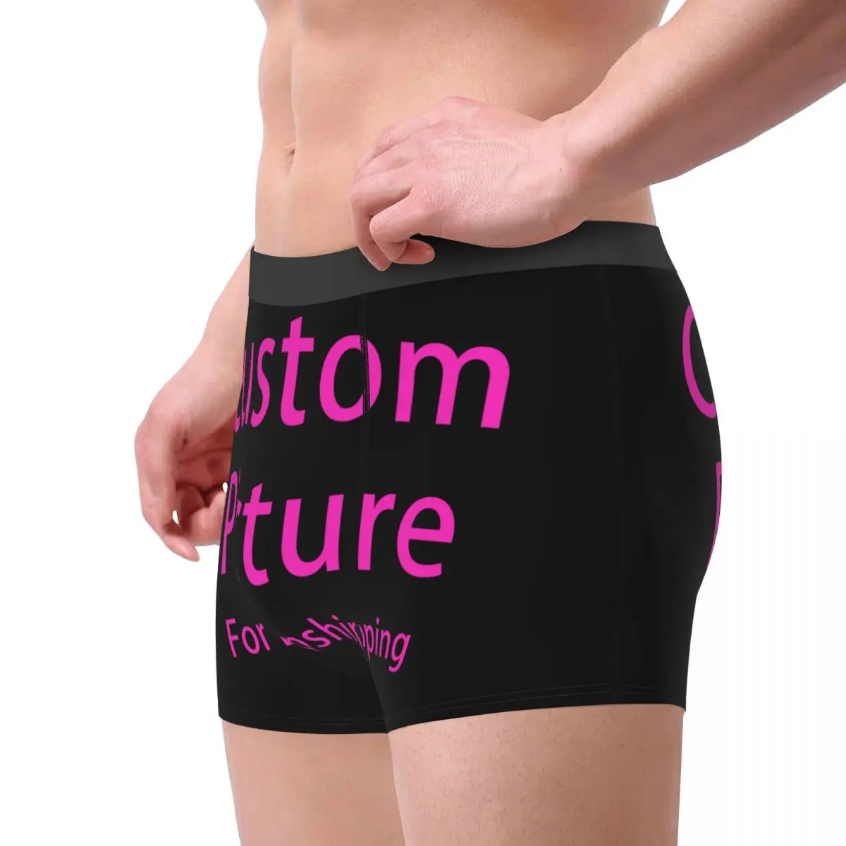Male Cool Personalized Custom Photo Logo Underwear Boxer Briefs Men Soft Shorts Underpants view 3