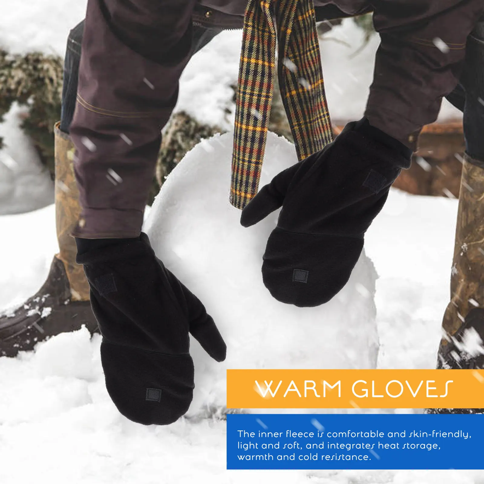 1 زوج الحرارية الشتاء الدافئة قفازات القطبية الصوف نصف اصبع لمس عدم الانزلاق في الهواء الطلق قفازات غطاء قفازات غطاء الاصبع الحراري #3