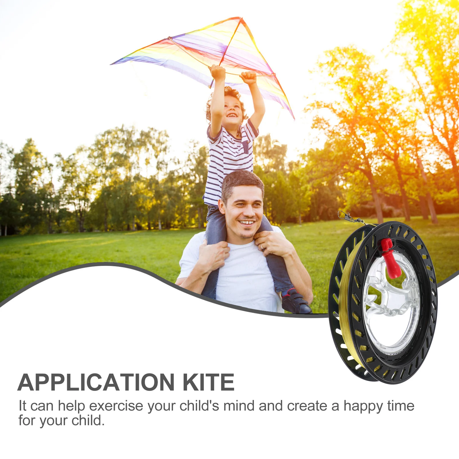 

1Pcs Kite Reel Winder Black Lightweight Easy Carry Store Perfect for Teenagers Adults Beginners Kite Flying Accessories