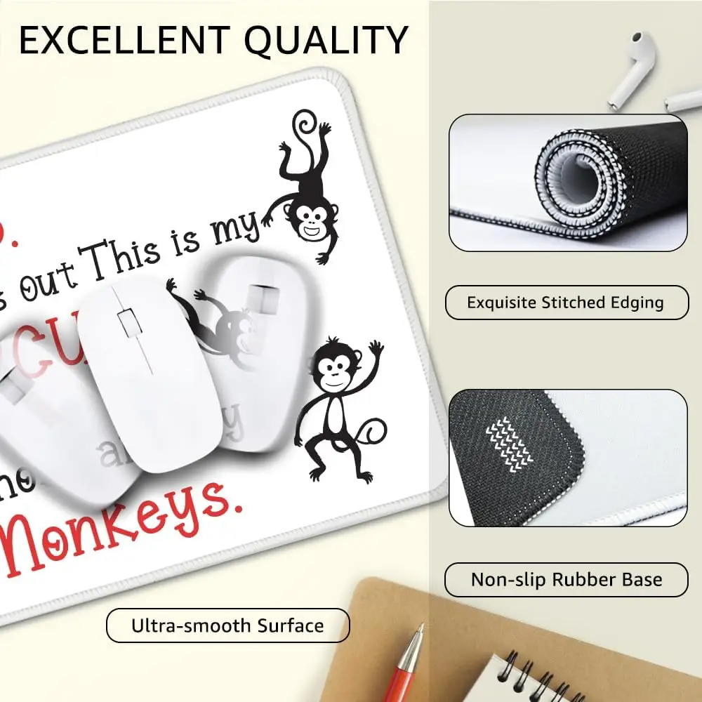 Mouse pad 1pc Rectangular mouse pad non slip gift for office home desk organizer travel business