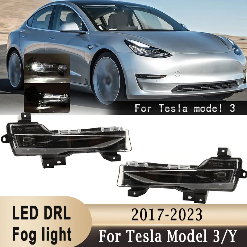 

Дневные ходовые огни для переднего бампера Tesla Model 3/Y 2017-2023, европейская версия 1077395 1077396