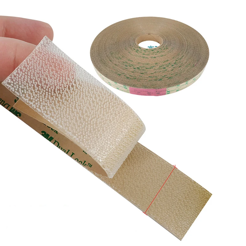Limpar Cogumelo Adesivo Fastener Tape Acrílico Backing Tape Dual Lock Low Profile Fastener Reclosable Sj4570 x 50yd