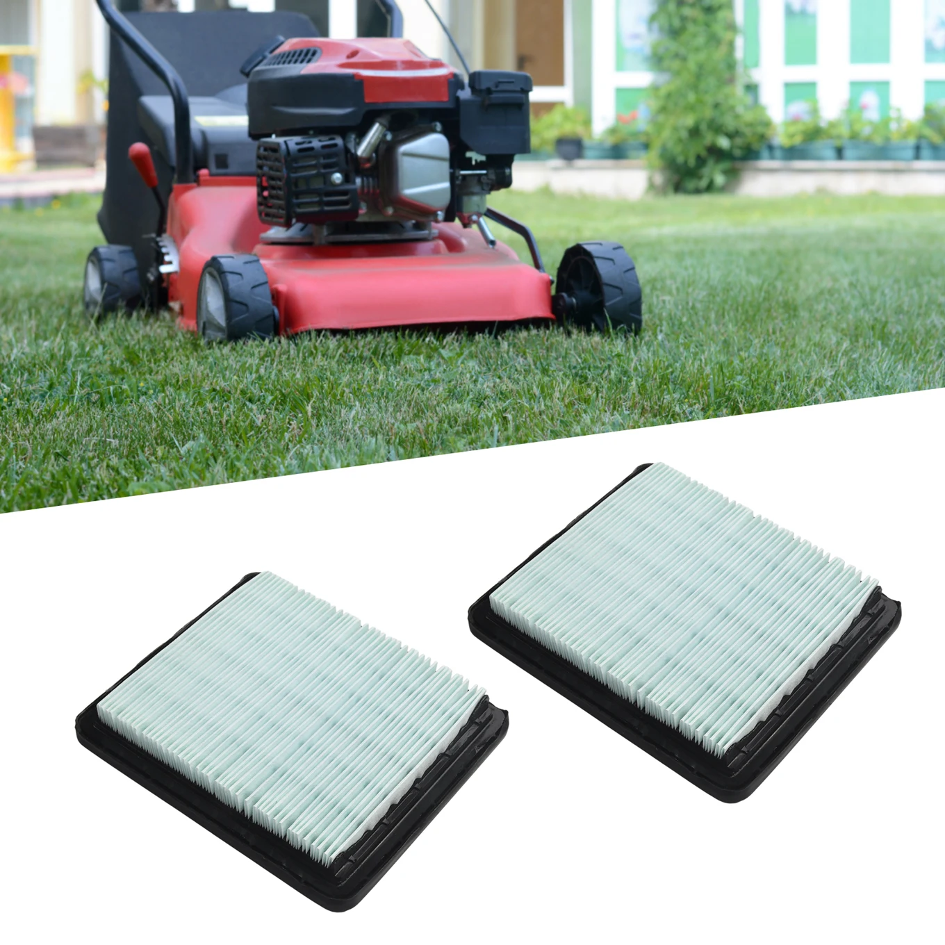 2PCS Lawn Mower Air Filter Mower Filter Green For Honda HRX 537 HRB 535 HRD 536 IZY 53 HRG 536 133x113x20mm Garden Lawn Mower