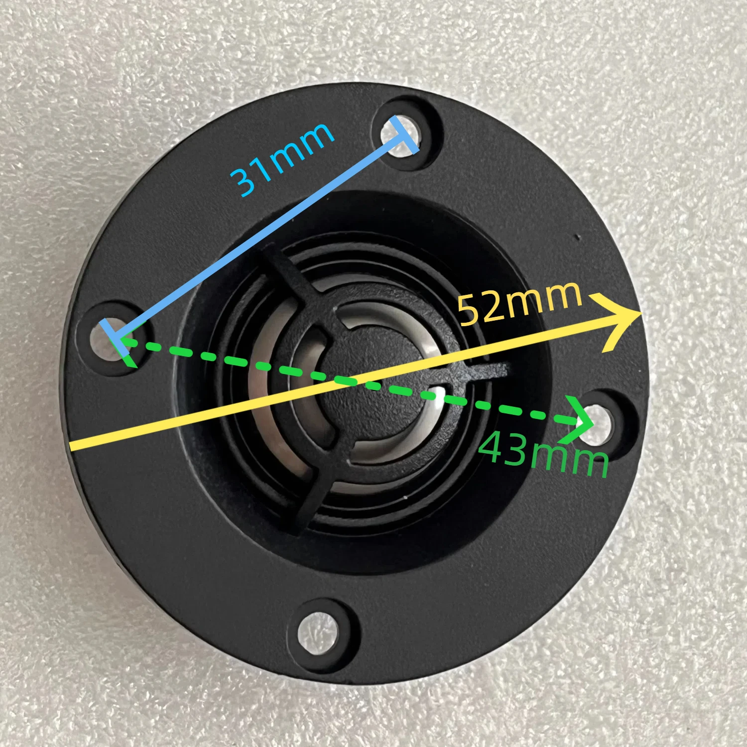 GHXAMP speaker modifikasi mobil 2 inci Tweeter 52mm, komponen Speaker film titanium Treble neodymium 4OHM 20W 1 pasang