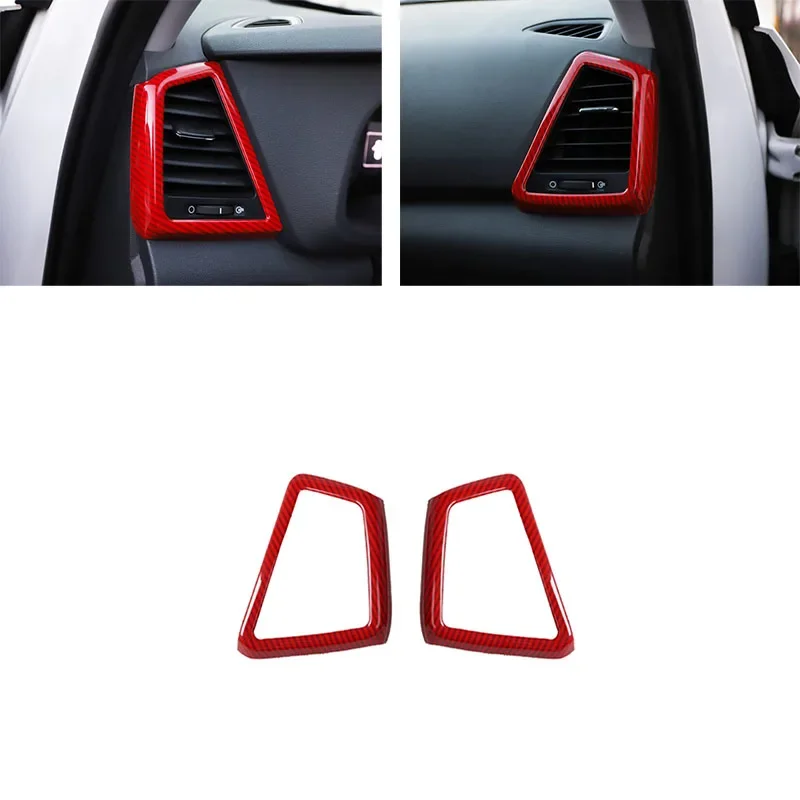 New Car Styling Carbon Fiber Style Car Dashboard Side Air Outlet Cover Trim For Hyudai Tucson 2015 2016 2017 2018