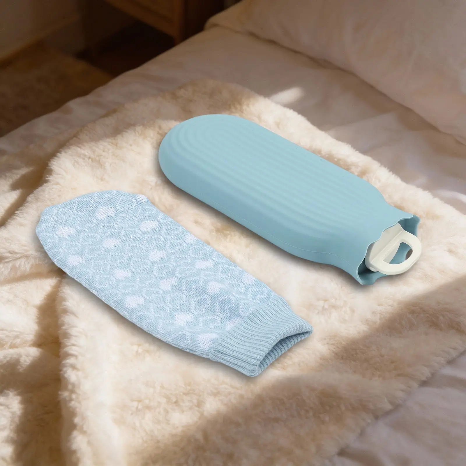 102*48*238mm Microwave Safe Compact And Lightweight Hot Water Bag Heating Pad Cold Water Filling Easy Filling Wide Mouth