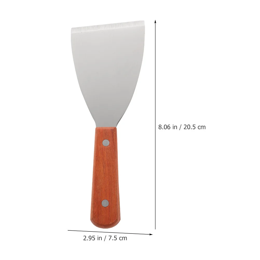 

3pcs Stainless Steel Cake Scraper Steak Spatula Griddle Tool Cooking Shovel Portable Household Triangular Kitchen Dessert