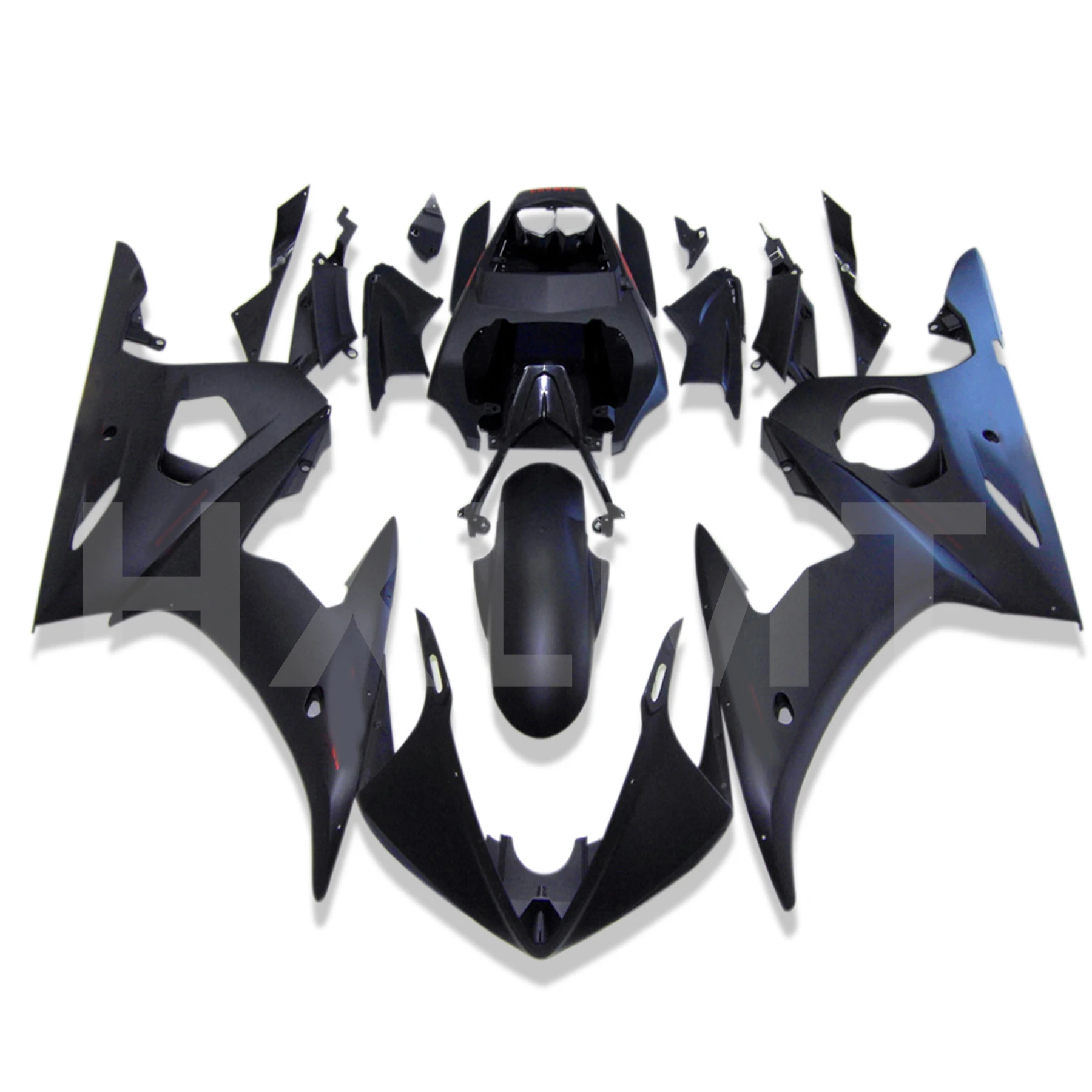 

Injection Molded Fairings For YAMAHA R6 Fairing Kit 2003 2004 2005 Matte/Glossy Black Plastic YZF R6 03 04 05