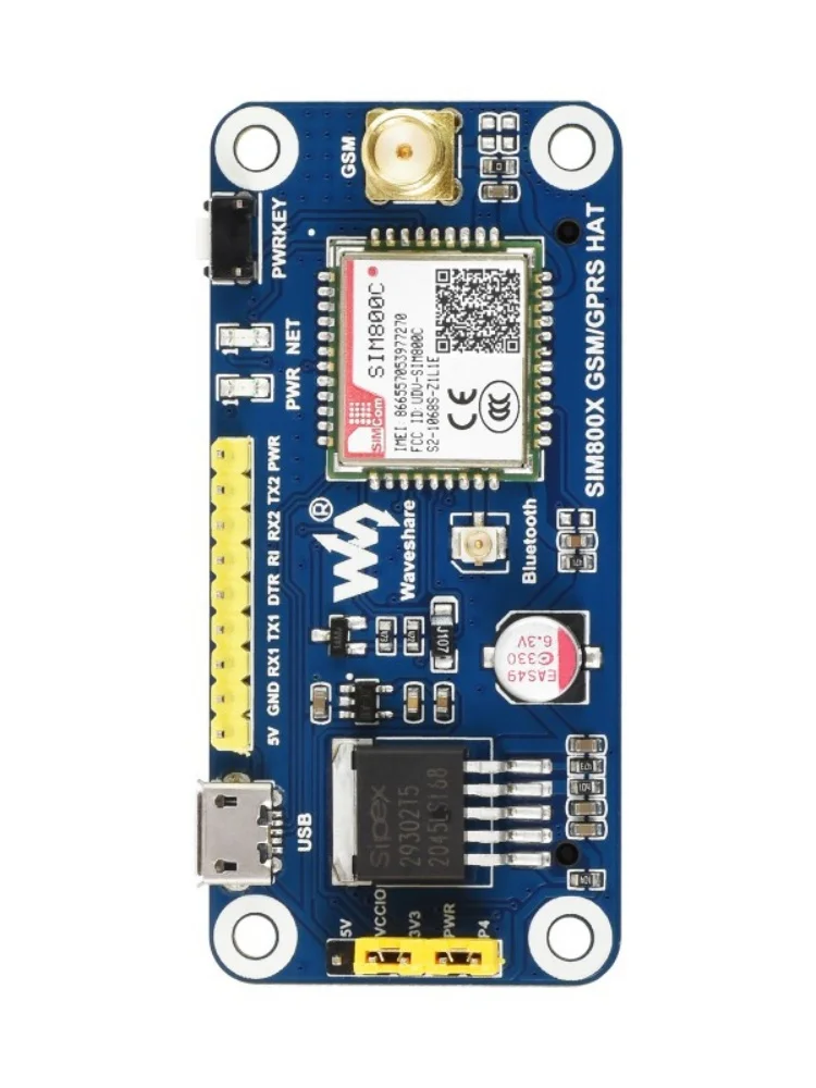 Sombrero SIM800C GSM / GPRS / Bluetooth para Raspberry Pi, comunicación 2G