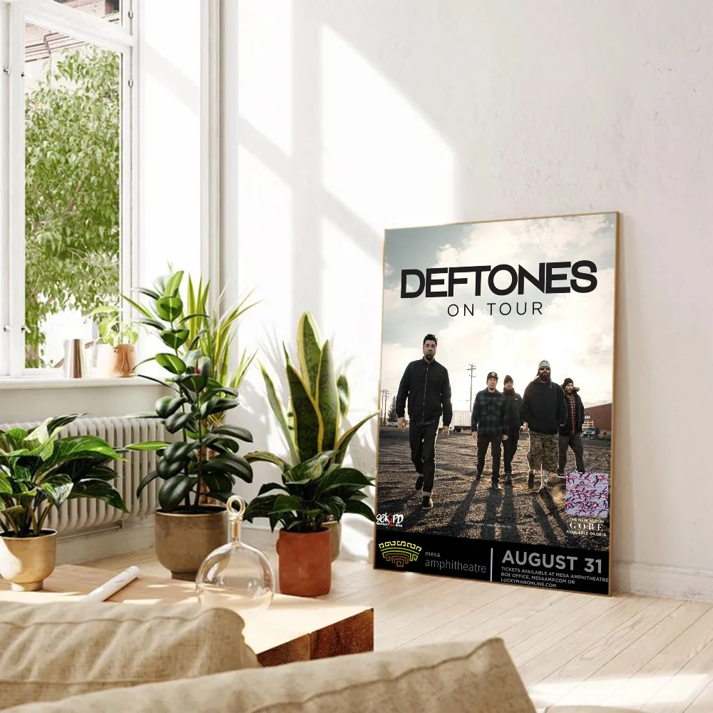 Retro Band Deftones Vintage Posters Sticky Whitepaper Sticker DIY Room Bar Cafe Room Wall Decor