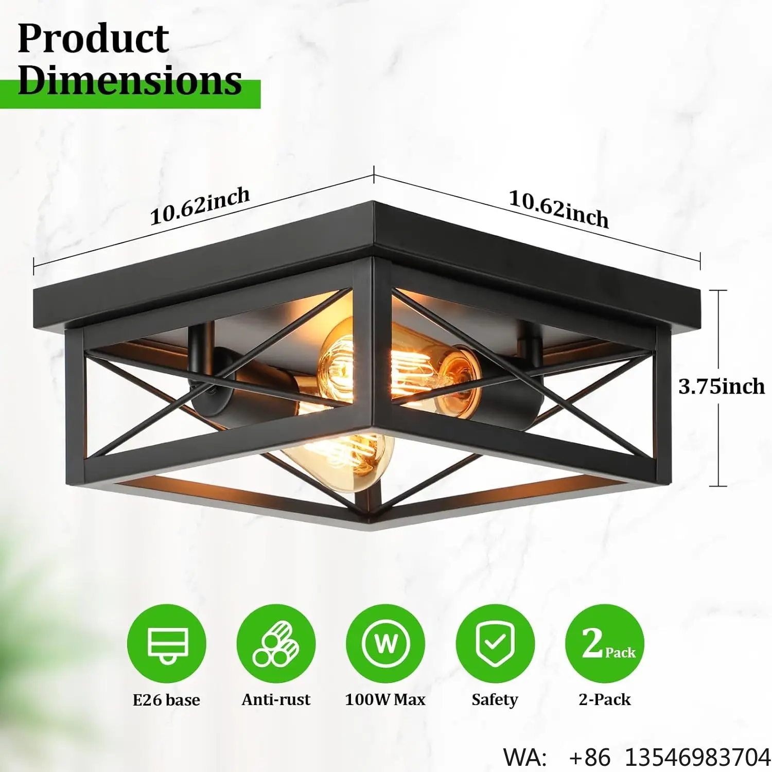 Modern Corridor Passage LED Ceiling Lamp Surface Mount IP66 Rated Remote Control  Certified LED Panel Lights