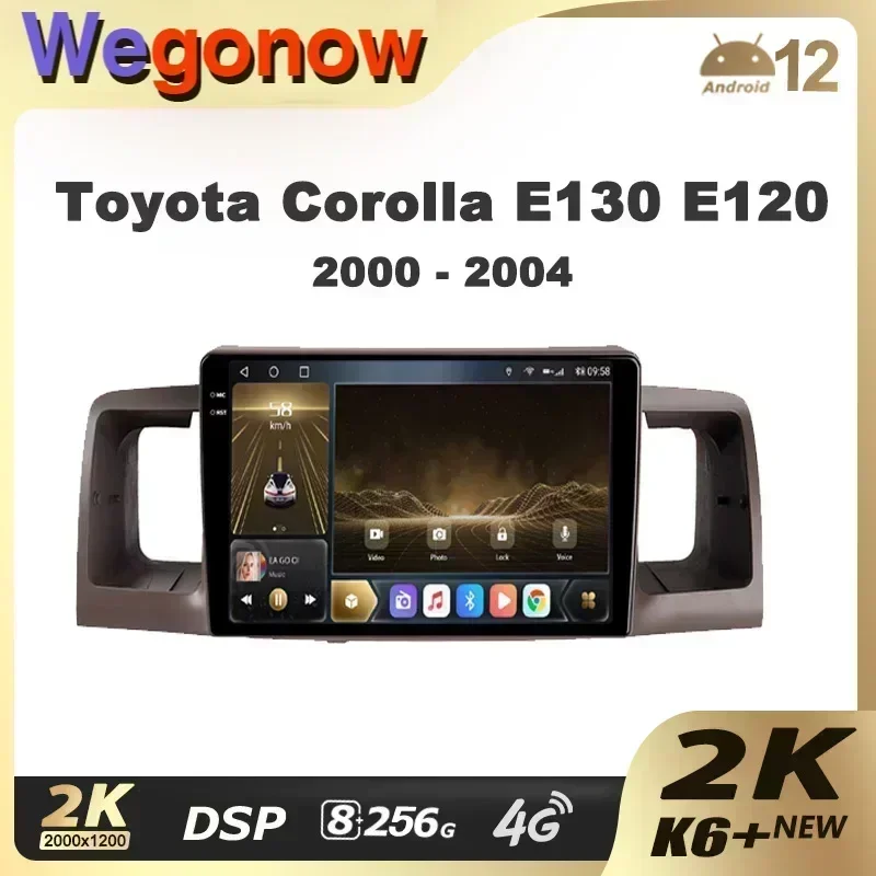

Ownice K6+ 2K для Toyota Corolla E130 E120 2000-2004 Автомобильный радиоприемник Мультимедийный видеоплеер Navi Стерео GPS Android 12 No 2 Din DVD
