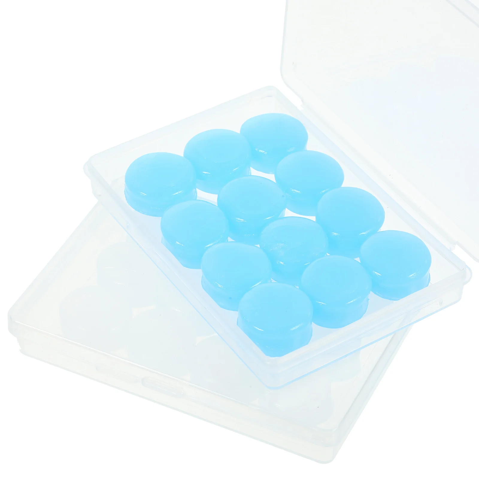 

24 Pcs Sleeping Silicone Ear Plugs Soft Noise Cancelling Earplugs for Adults Travel Swimming Snoring Blue Transparent