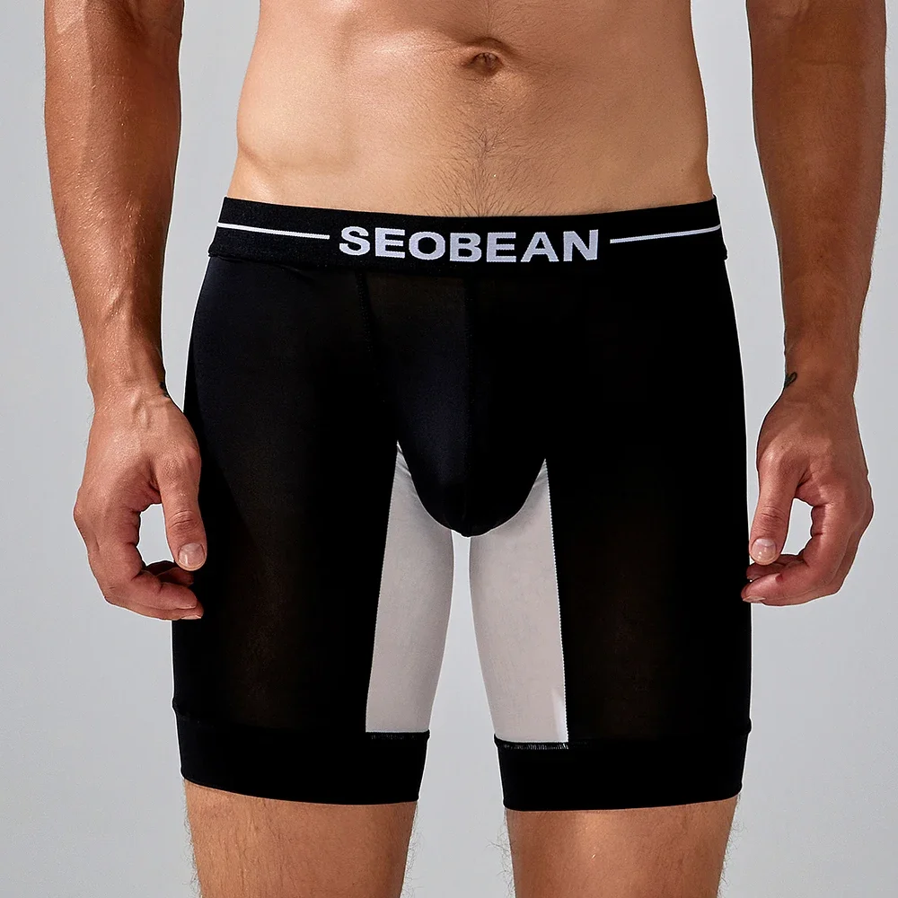 Seobean-men\'s new coming long boxer briefs underwear