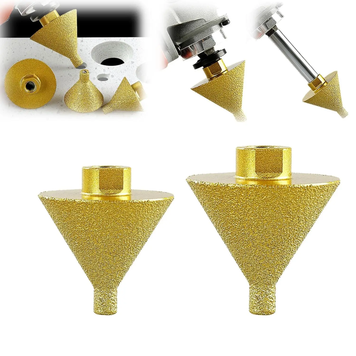 M10 Diamond Chamfer Router Bits Dia 38mm Milling Tile Cutter Marble Concrete Hole Saw Masonry Drilling Crowns Construction Tools