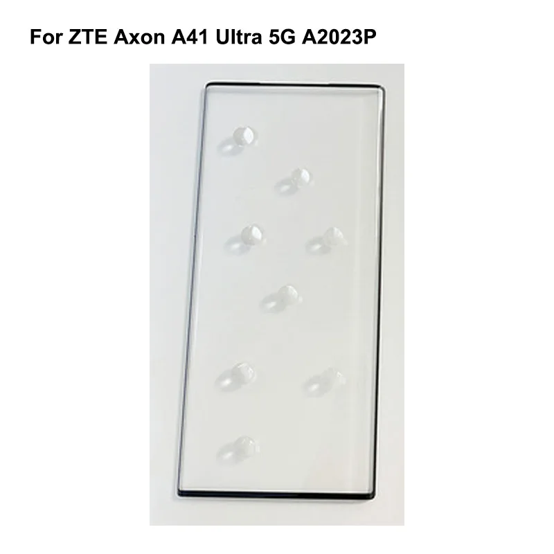 Parts For ZTE Axon A41 Ultra 5G Touch Screen Outer LCD Front Panel Screen A2023P Glass Lens Cover Without Flex Cable