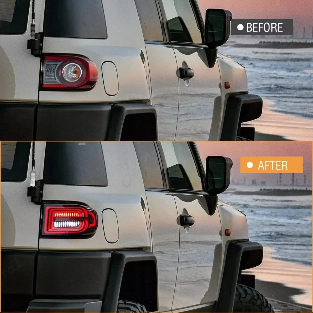 Tail Lights for Toyota FJ Cruiser 2007-2017 LED Taillights Assembly Start-up Animation Sequential Indicator Rear Lamp Assembly
