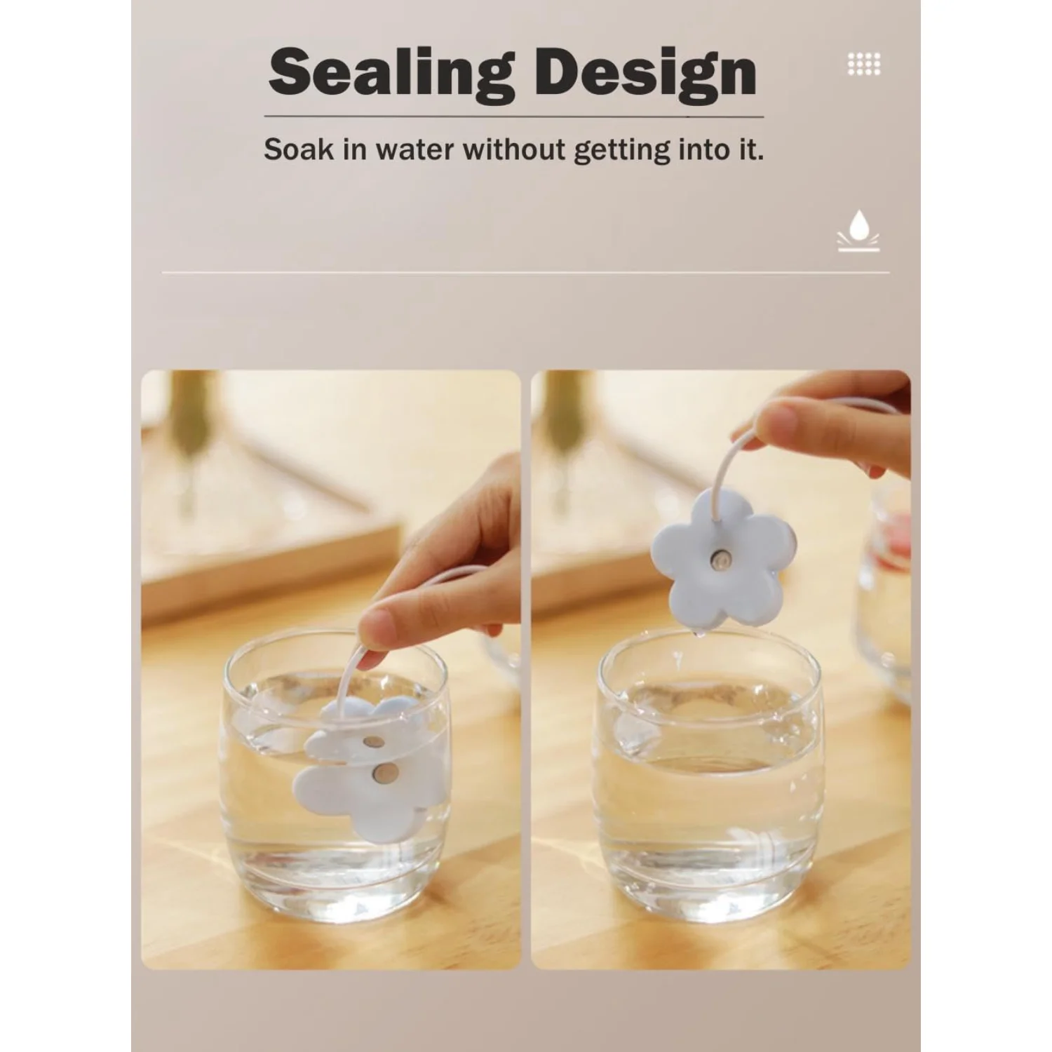 مرطب USB على شكل زهرة صغيرة، صانع الانحلال اللطيف، مبيد بالموجات فوق الصوتية، مرطب هواء شخصي محمول مقاوم للماء للسرير