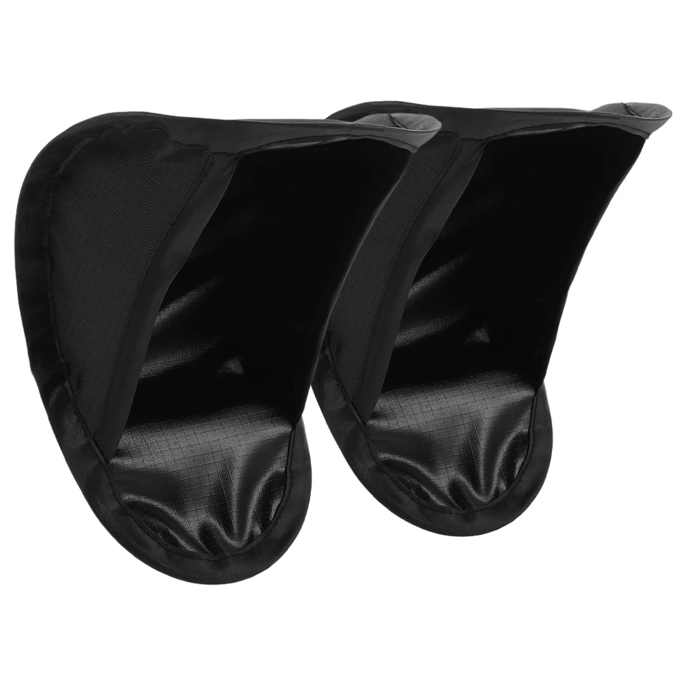 

2pcs Car Sunshade Black Dashboard Mounted Sun Shade Cover Uv Heat Protection For Most Vehicles