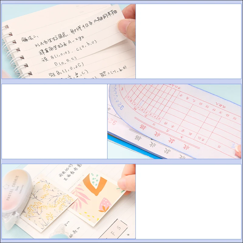 Japan KOKUYO 2022 New Product Light Color Cooky Double-sided Glue Students Handmade Creative Stickers Transparent Adhesive Tools