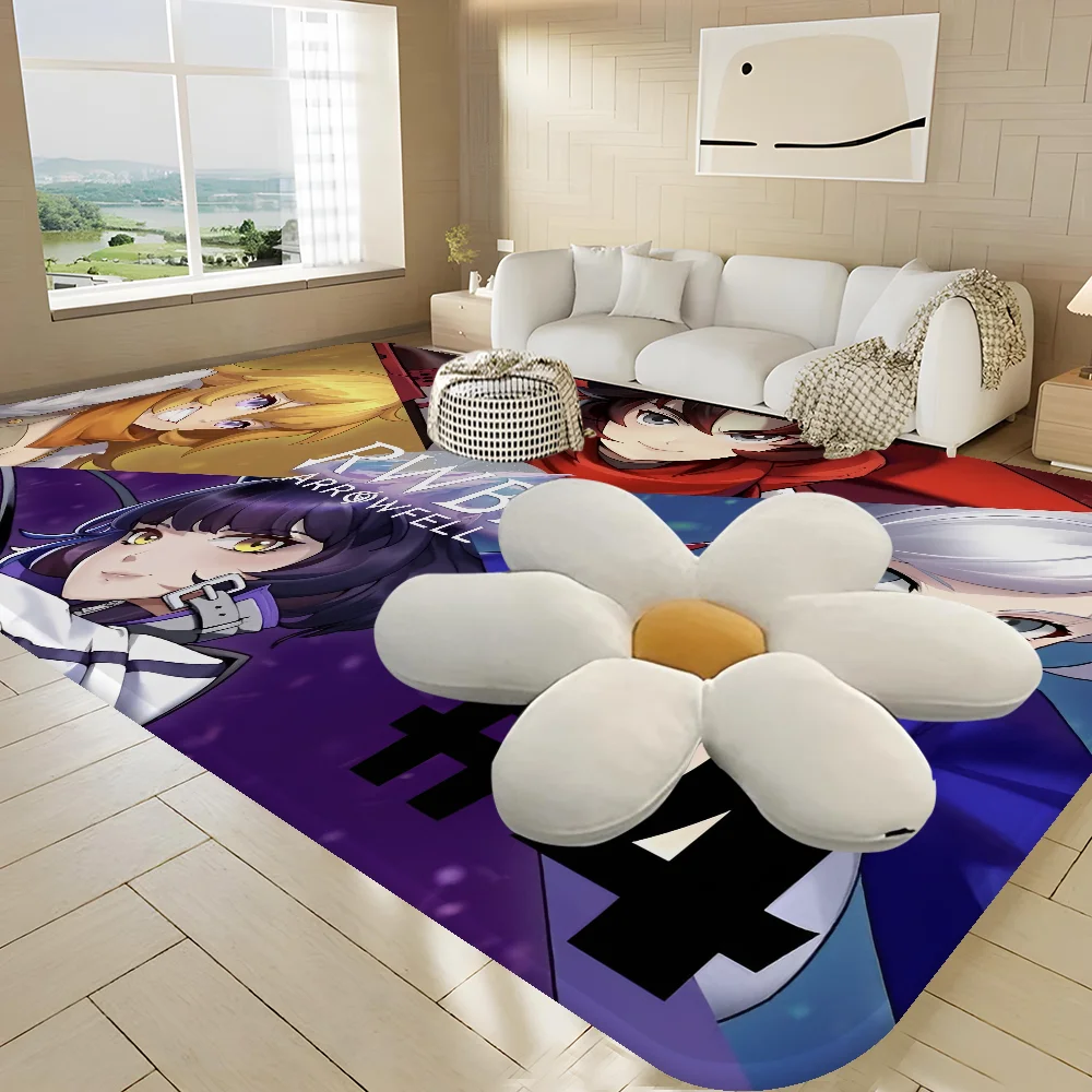 R-RWBY Hallway Carpet Non-Slip Laundry Room Mat Laundry Decor Balcony Child Living Room Bedside Area Rugs