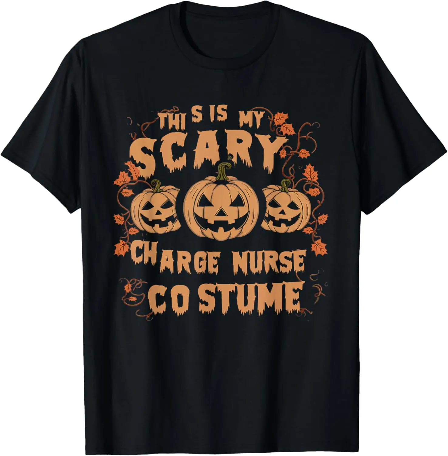 Charge Nurse Halloween Spooky Nursing Trick Or Treat T-Shirt