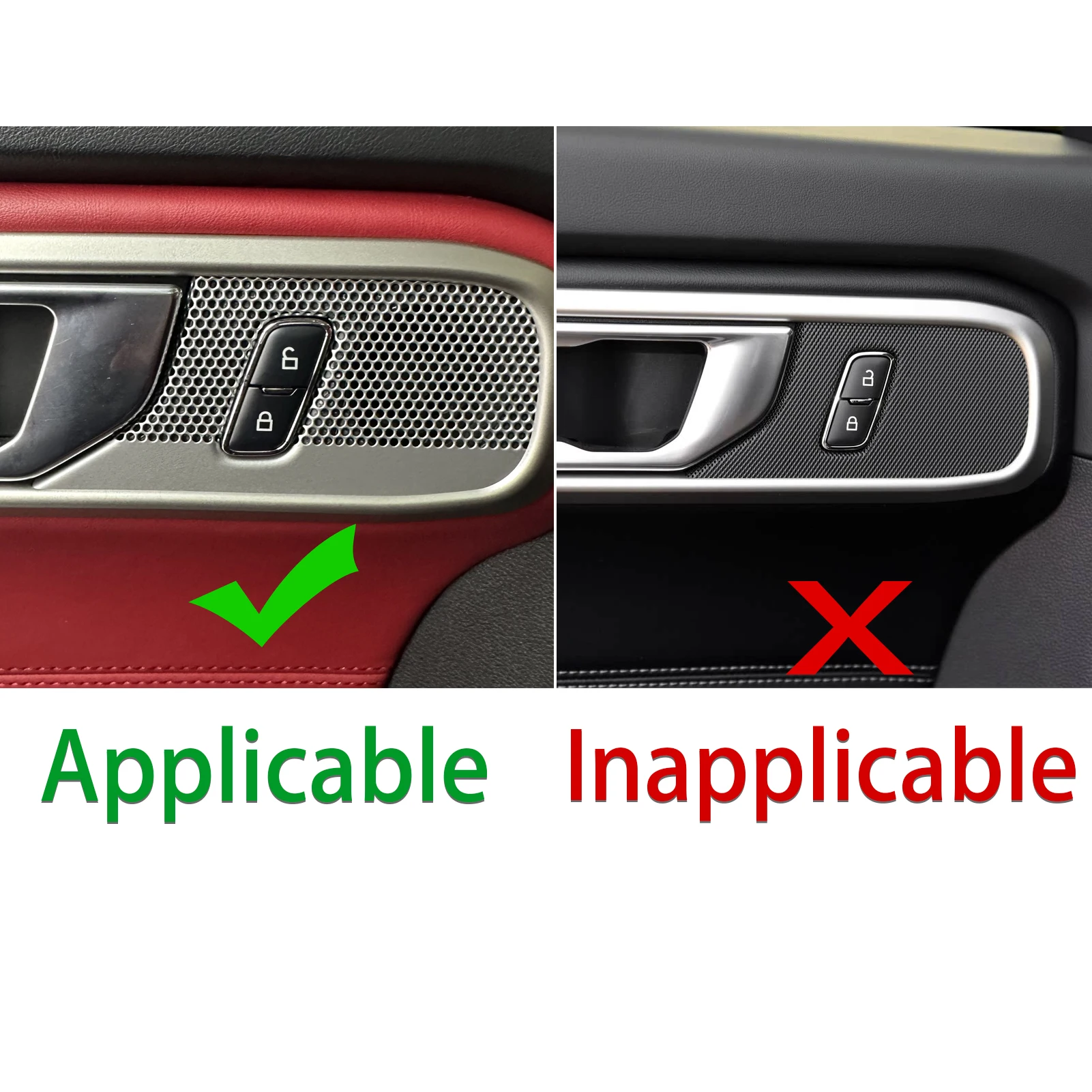 لفورد اكسبلورر 2020-2023 ألياف الكربون مقبض الباب الداخلي لوحة شرائط الزخرفية اكسسوارات السيارات الداخلية لاصقة تزيين