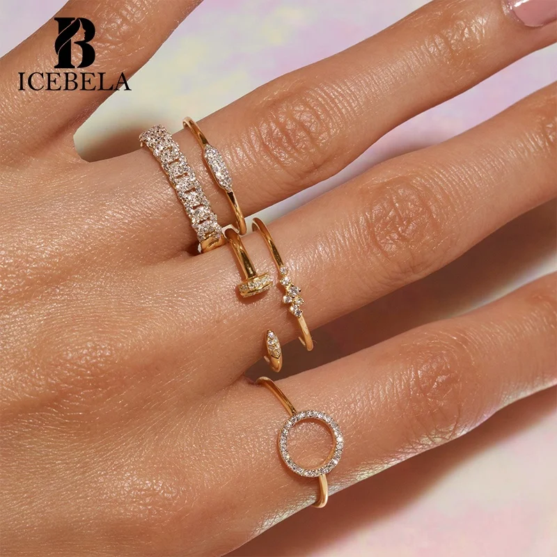 

Wholesale Fashion Luxury Fine Jewelry Custom 925 Sterling Silver Zircon Nailed Shape Adjustable Finger Rings For Girls Women