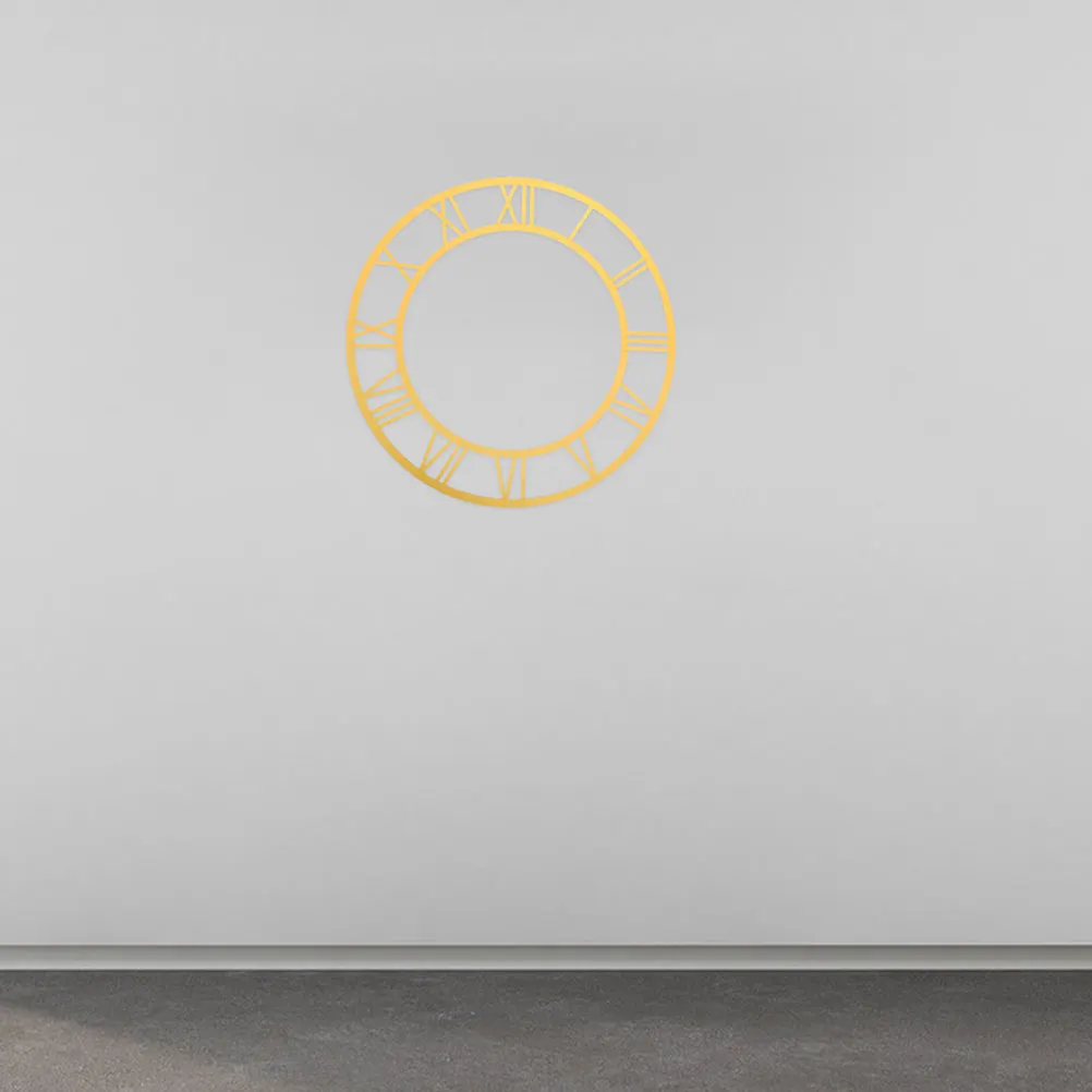 الأرقام الرومانية ساعة حائط ملصق دائري الاكريليك مرآة سطح الحديثة الجدار ملصق لغرفة المعيشة فندق مدخل ديكور