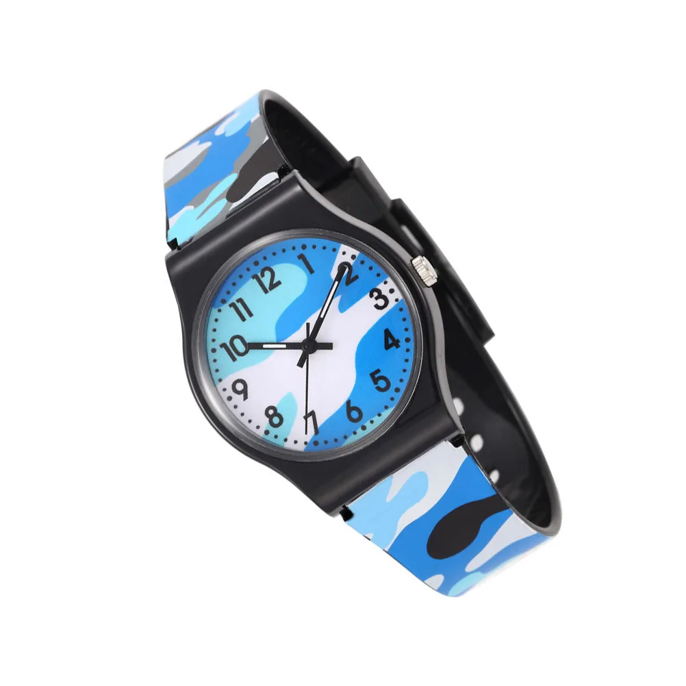 

1 pc Camouflage Kids Watch Waterproof Durable Children Gift Adjustable Fashion Outdoor Exercise Safe Portable Gift For Students