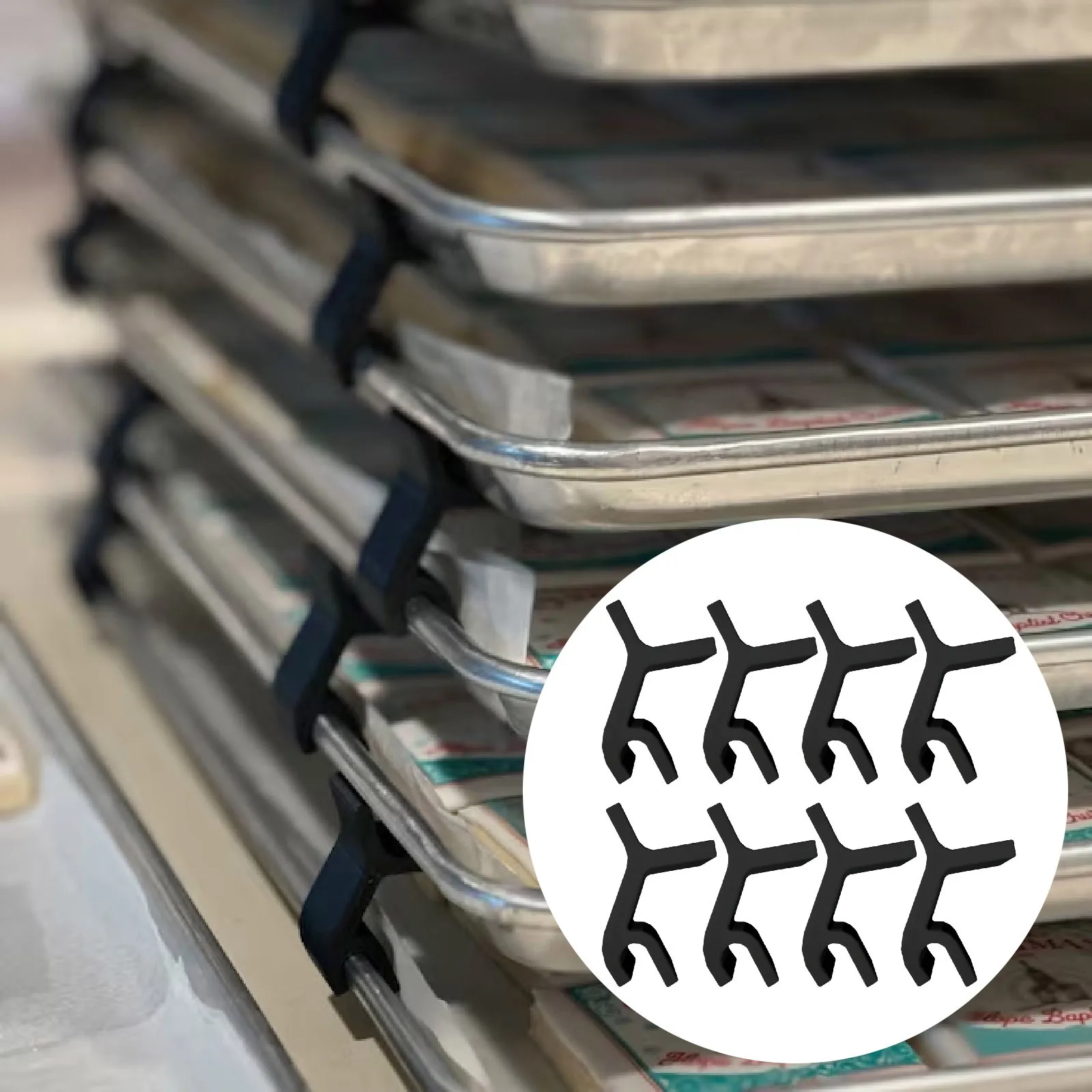 

8 Pcs Baking Sheet Stackers Baking Sheet Dividers Set Tray Stackers For Dryer Trays Dryer Accessories Oven Rack For Baking Sheet