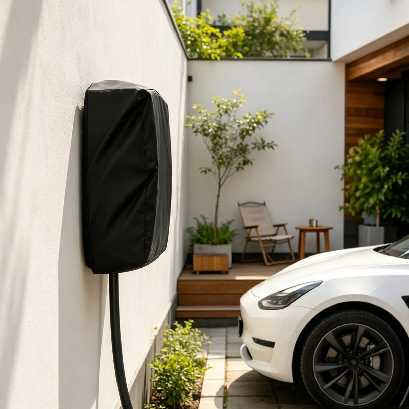 Outdoor Car Charger Protector Charging Station Cover Outdoor Rainproof Car Charger Dust Cover Weatherproof EV Charger Protector