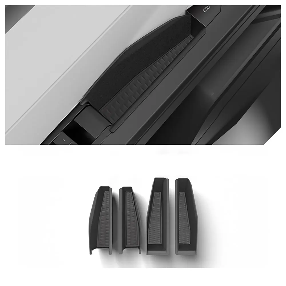 For Tesla Cybertruck 4PCS Door Side Storage Box 2024 2025 Front and Rear Door Tray Organizer Interior Accessories