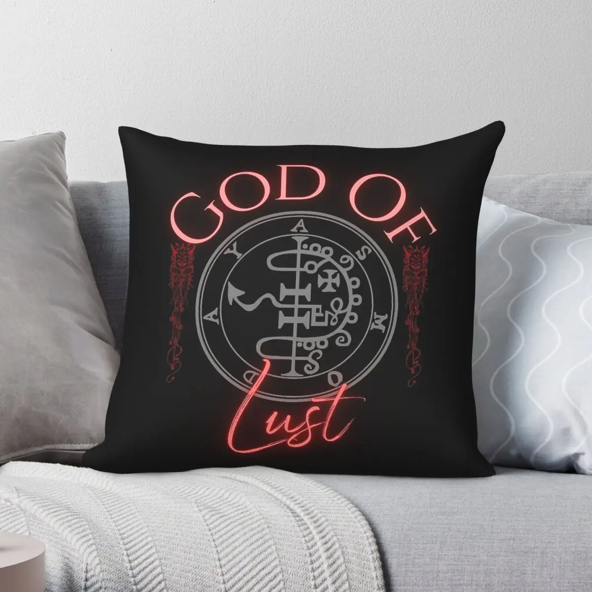Asmodeus Sigil God Of Lust Game Square Pillowcase Polyester Linen Velvet Printed Zip Decor Car Cushion Cover 18