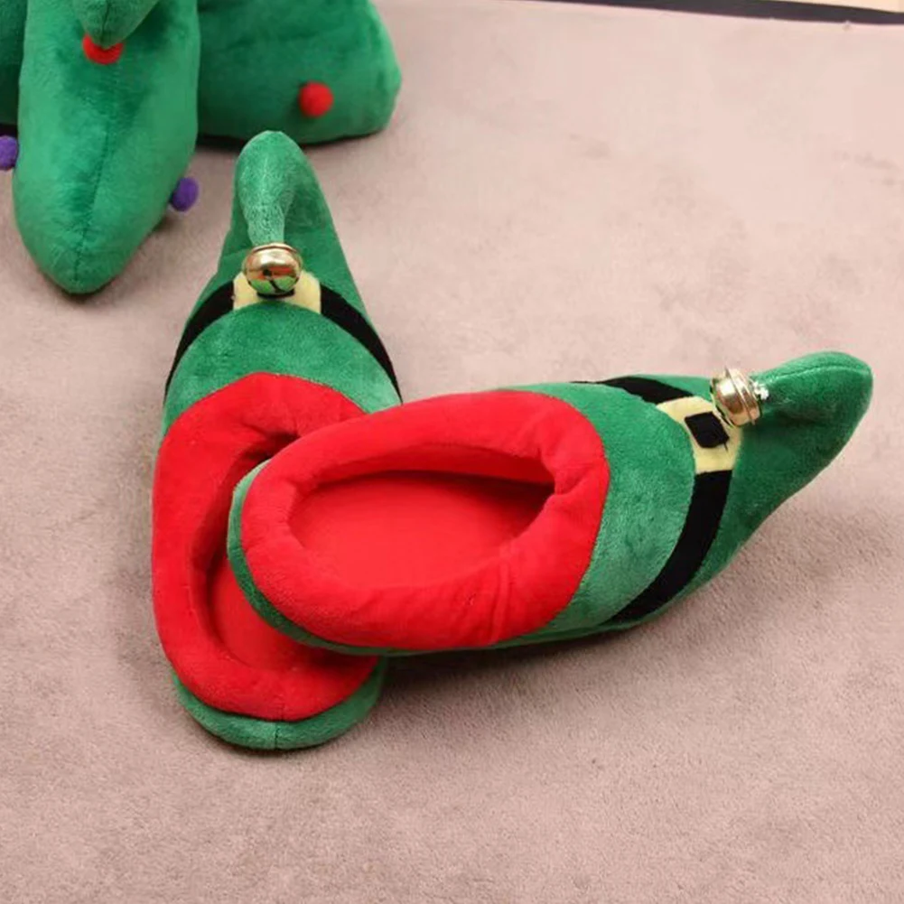 

Рождественские плюшевые тапочки, термотапочки на плоской подошве, нескользящие мягкие меховые тапочки, удобные пушистые домашние тапочки на осень-зиму